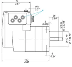 brushless dc motor 24..36 V - Profibus DP interface ILE1B661PC1A0